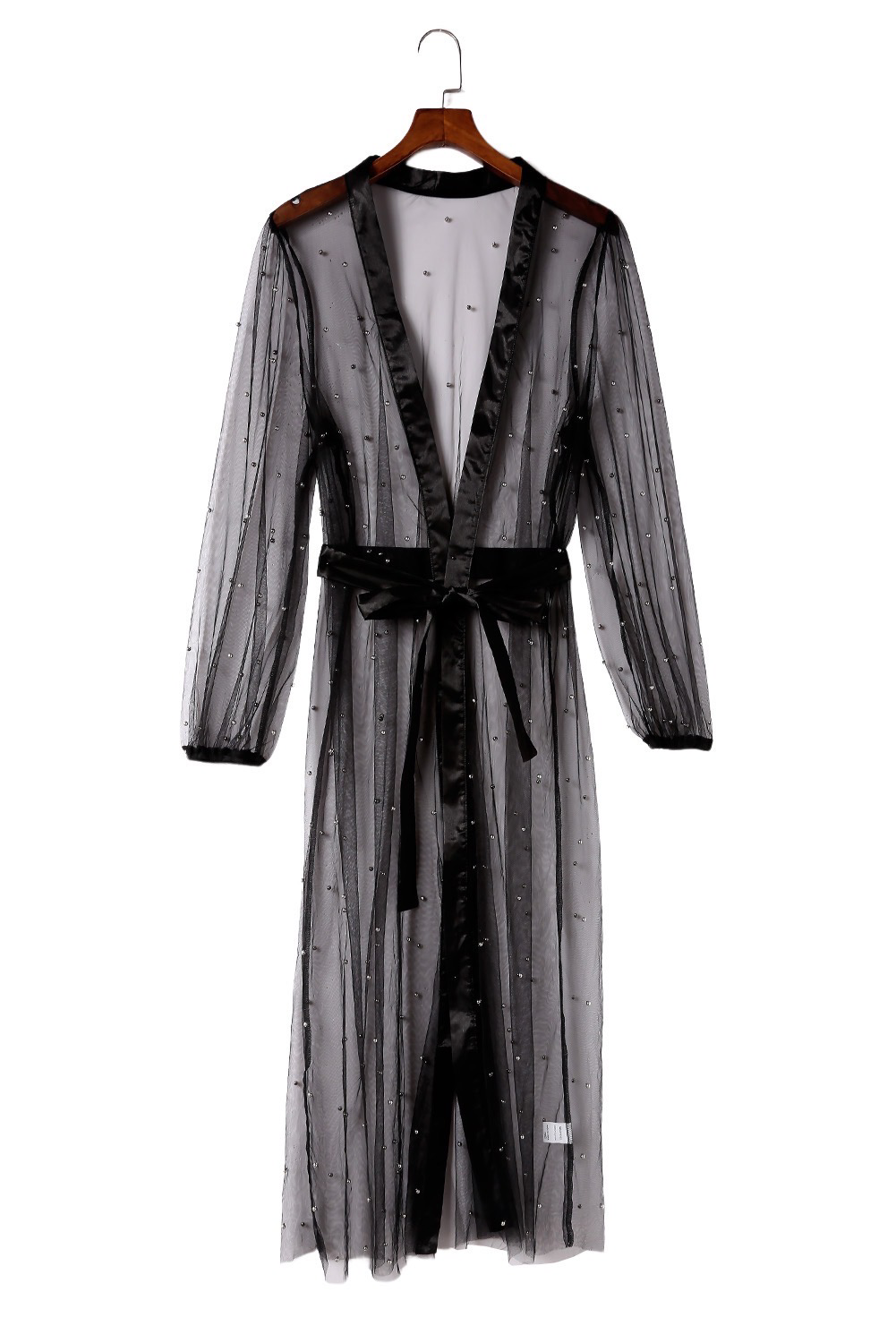 Tulle Kimono with Studs - Black