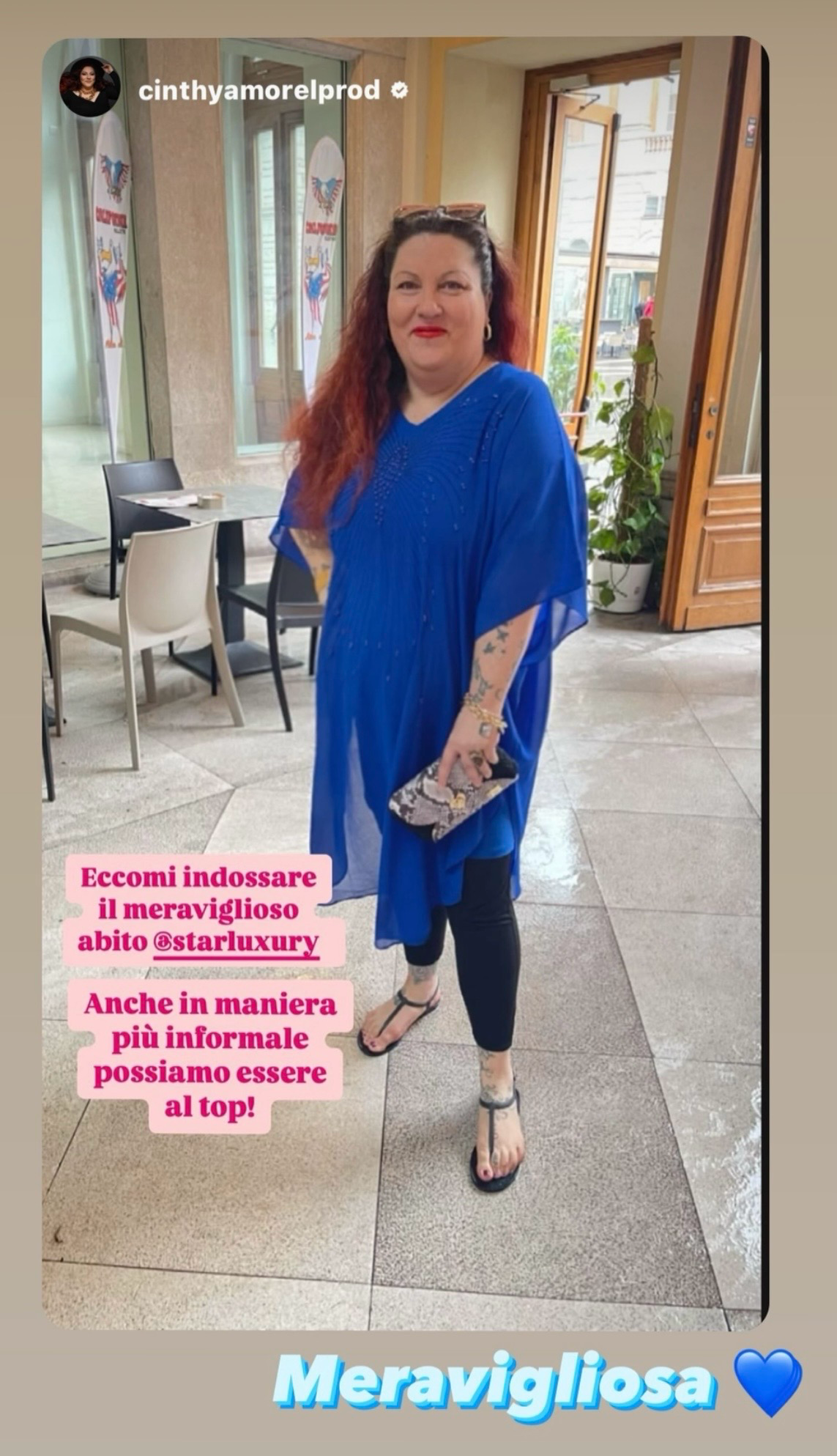 Abito lungo curvy Royal Blue con perline – Party & Trend Curvy