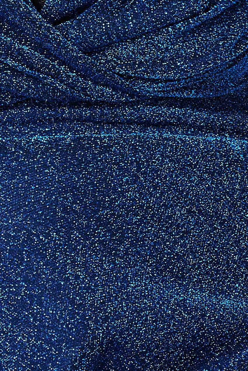 Abito lungo Curvy lurex - Blu Royal