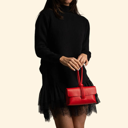 Set 2 pezzi: abito canotta con balze in tulle + pullover asimmetrico – Nero