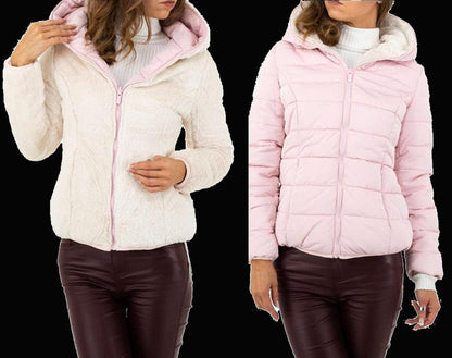 Double/Face Ecological Fur - Pink/White