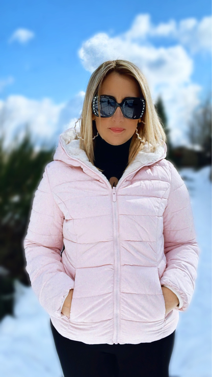 Double/Face Ecological Fur - Pink/White