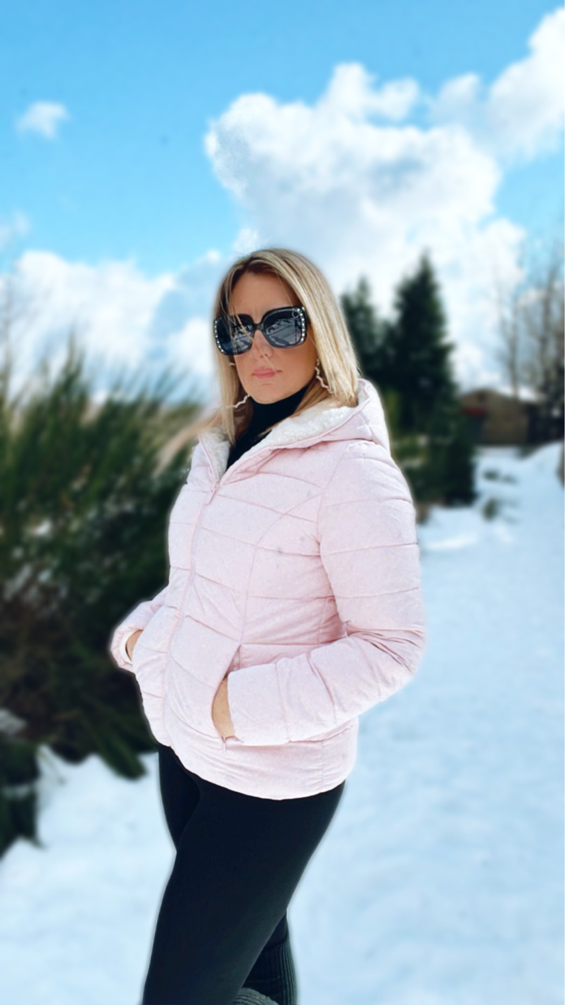 Double/Face Ecological Fur - Pink/White