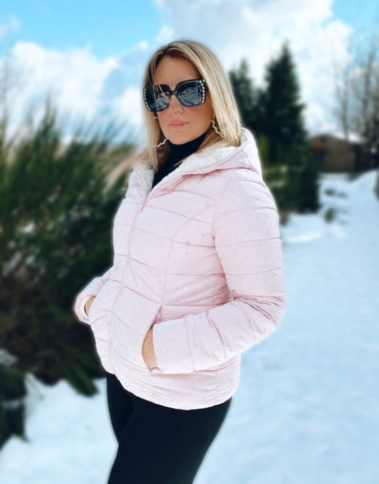 Double/Face Ecological Fur - Pink/White
