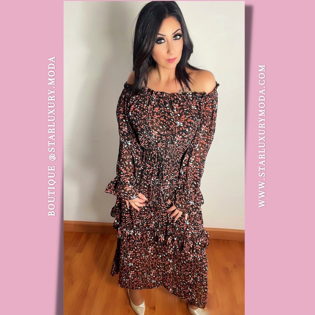 Long dress with flounce - Fantasy