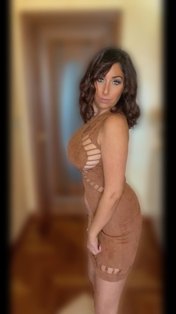 Cut-out Suede Dress - Coffee