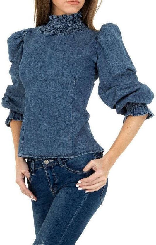 Puff Sleeve Shirt - Jeans