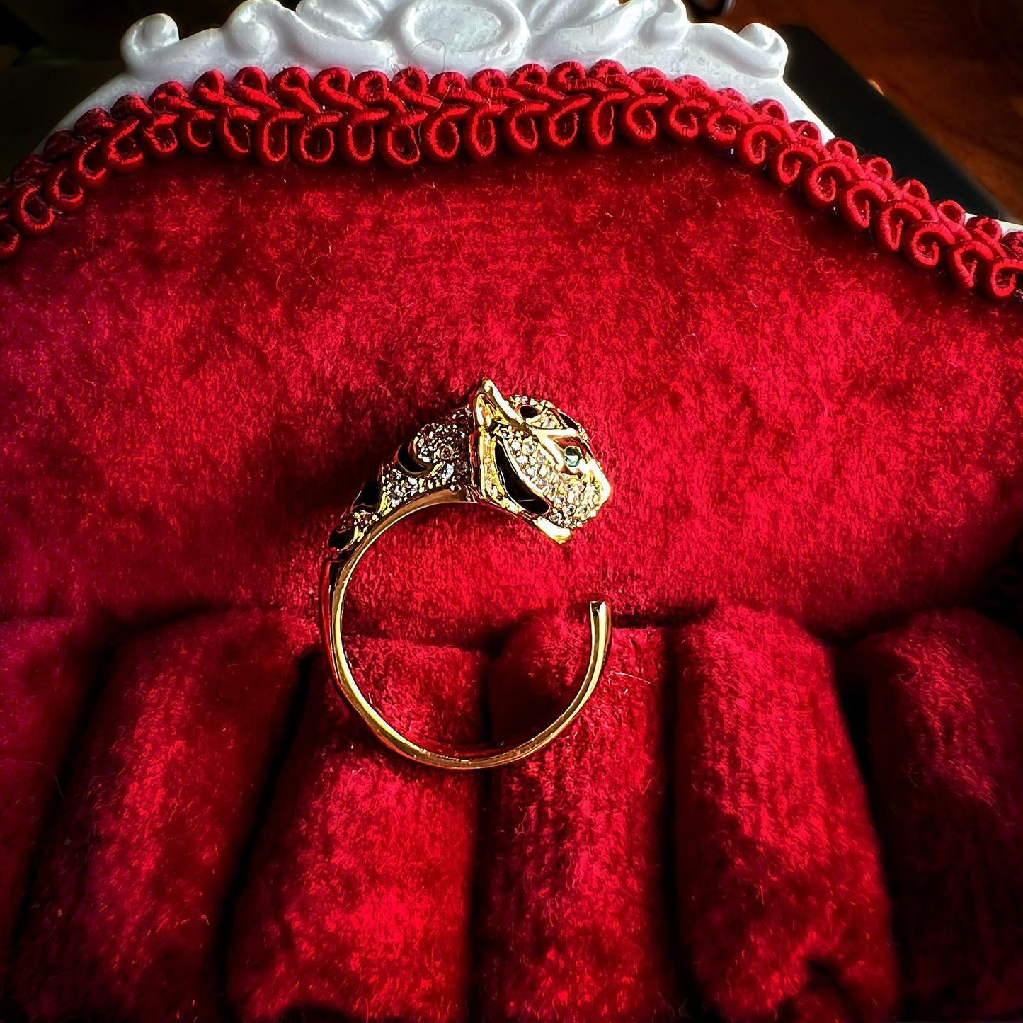 Leopard Ring with Zirconia - Gold