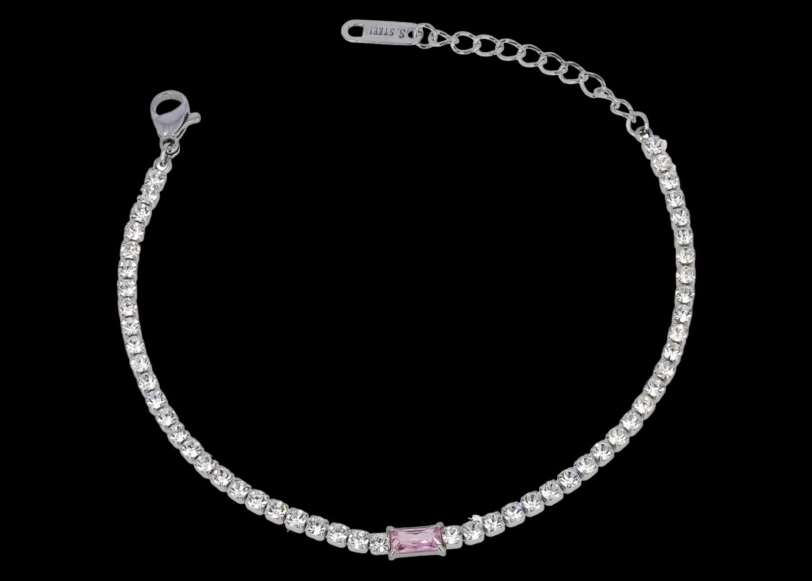 Parure Bracciale e Orecchini con Zirconi - Silver
