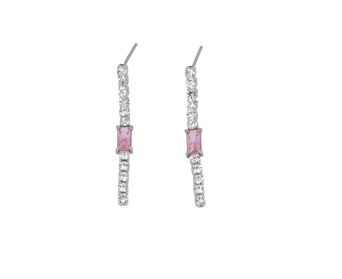 Parure Bracciale e Orecchini con Zirconi - Silver