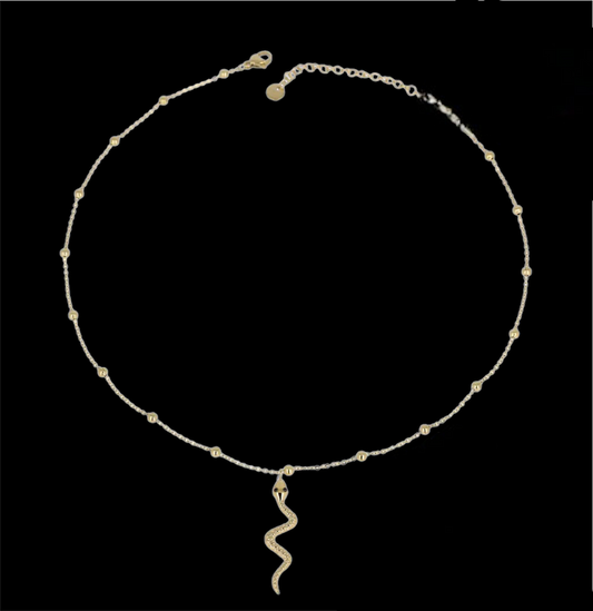 Cobra Choker Necklace - Gold