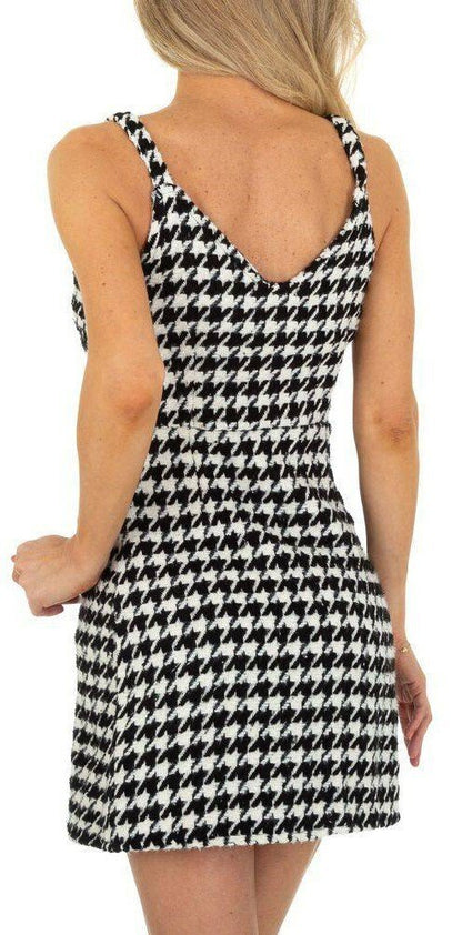 Houndstooth Wrap Dress