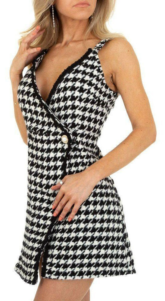 Houndstooth Wrap Dress