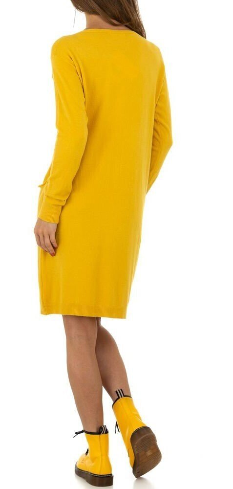 Oversized Rhinestone Sack Dress - Yellow