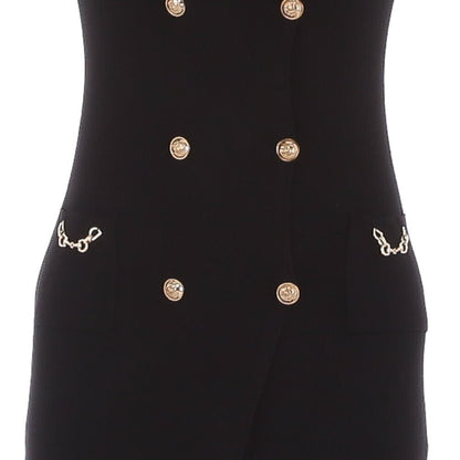Knit Blazer Dress - Black