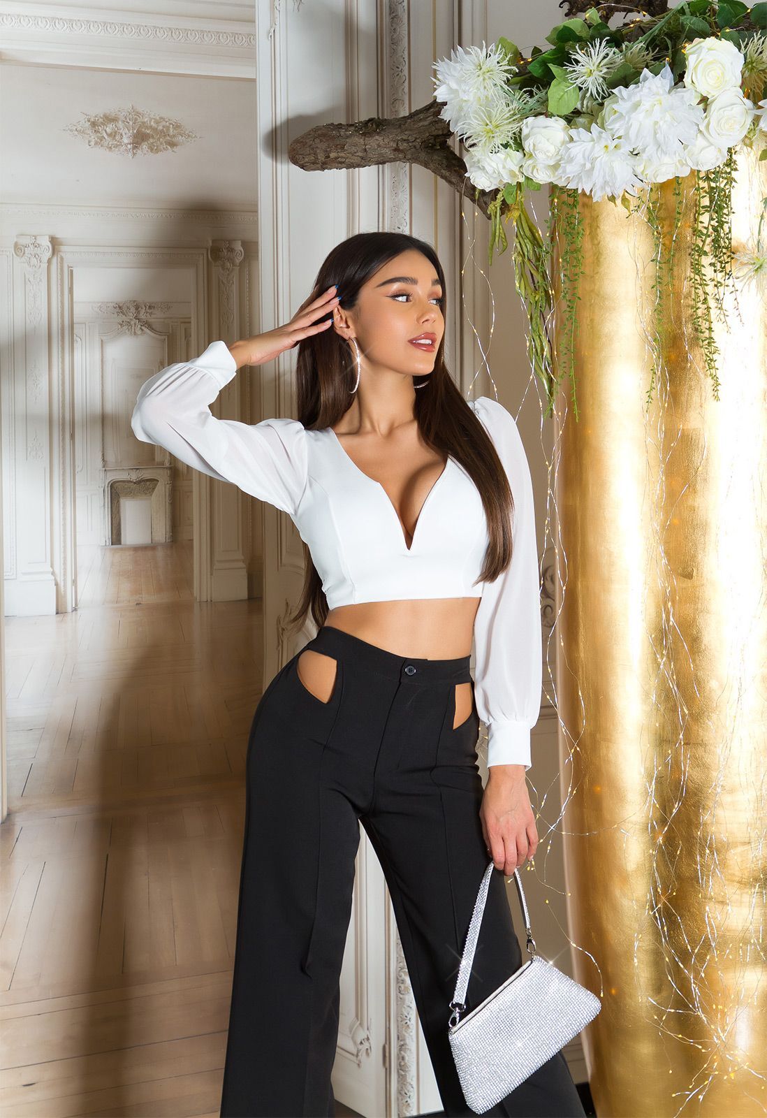 Heart Crop Top - White