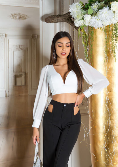 Heart Crop Top - White