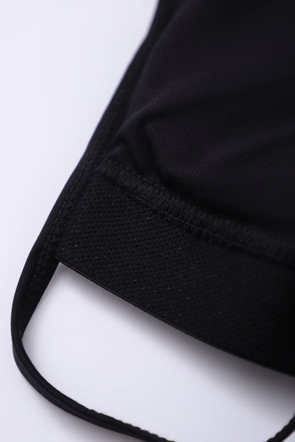 Lurex Cross Detail Push Up Bikini - Black