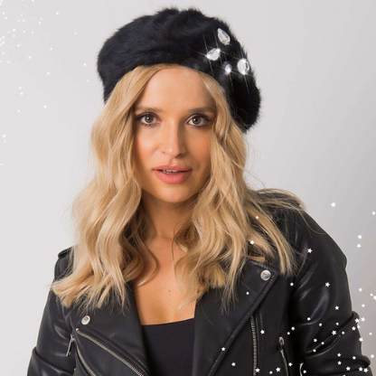 Basque with crystals - Black