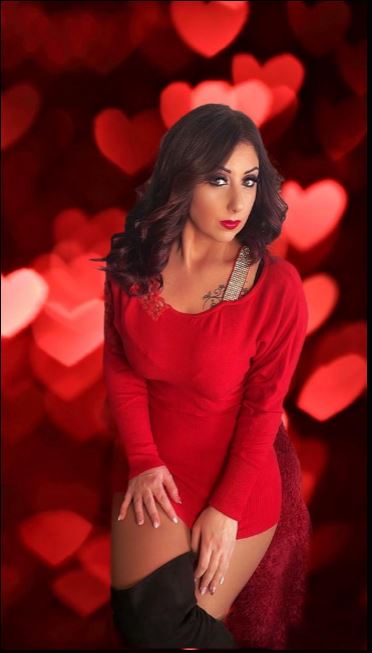 Pullover con intarsi e ricami - Rosso