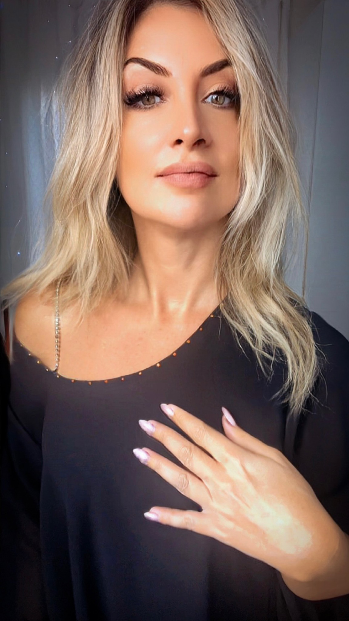 Oversized Dress with Swarovski - Black