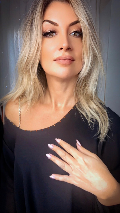 Oversized Dress with Swarovski - Black