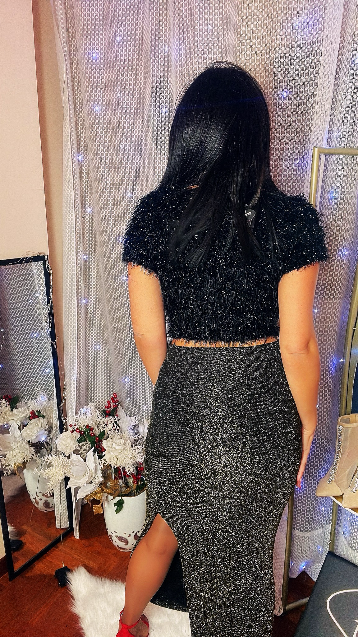 Lurex Skirt - Gold/Black