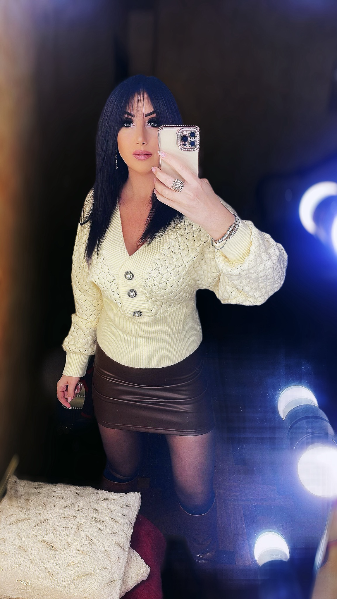 Honeycomb Sweater - Cream