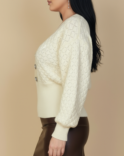 Pullover Nido d’ape - Crema