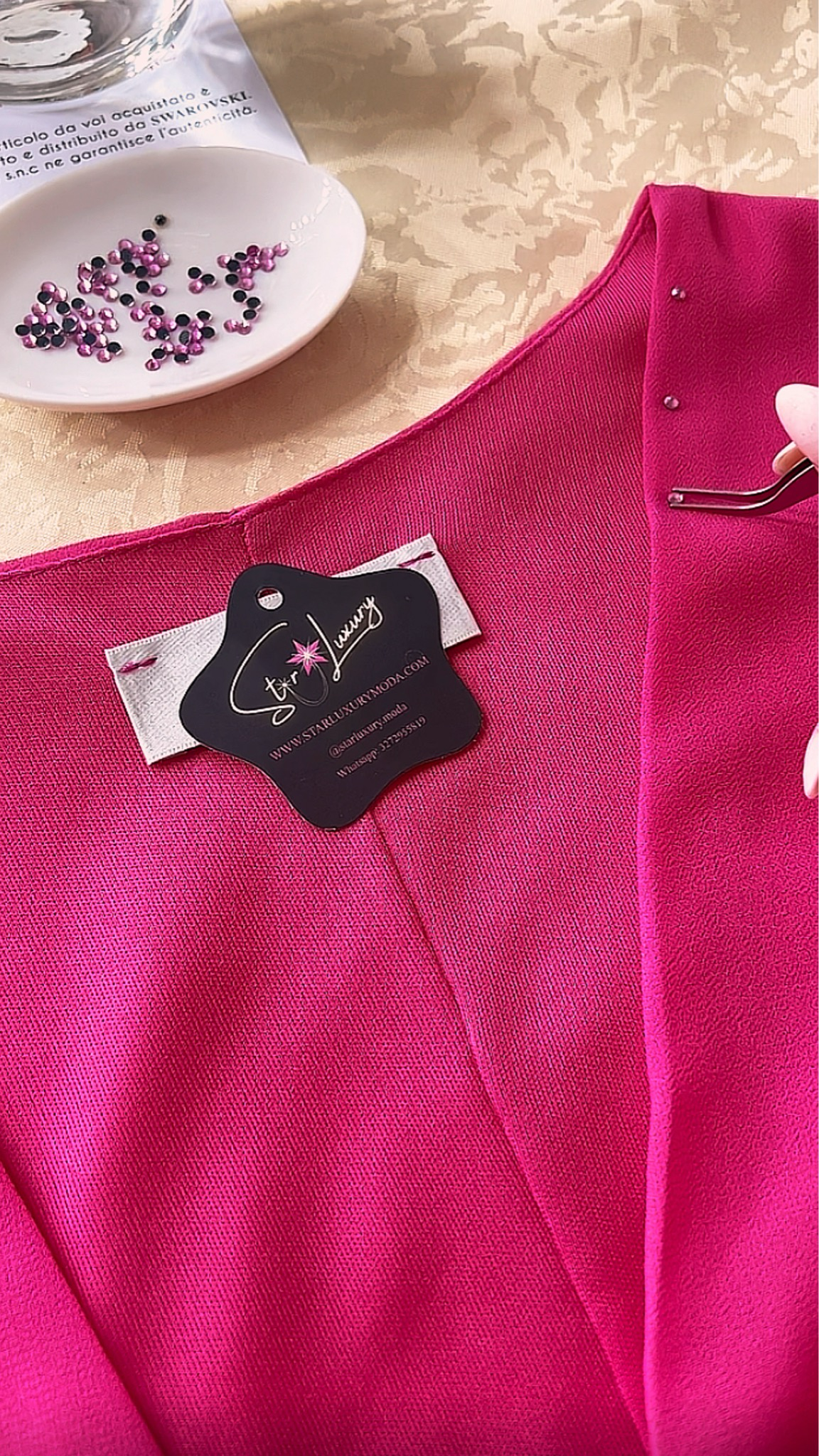 Long Chiffon Dress - Fuchsia 