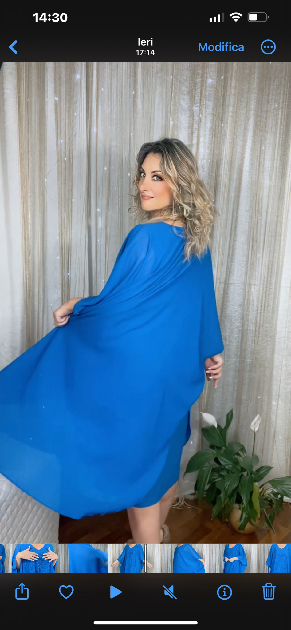Butterfly Beaded Dress - Royal Blue