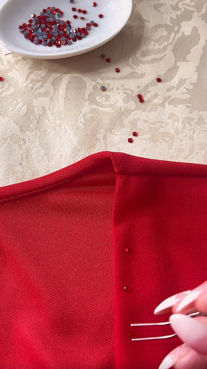 Chiffon Long Dress - Red