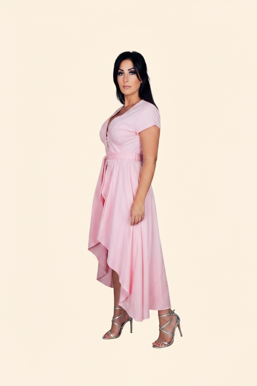 Blusa Lunga asimmetrica - Rosa