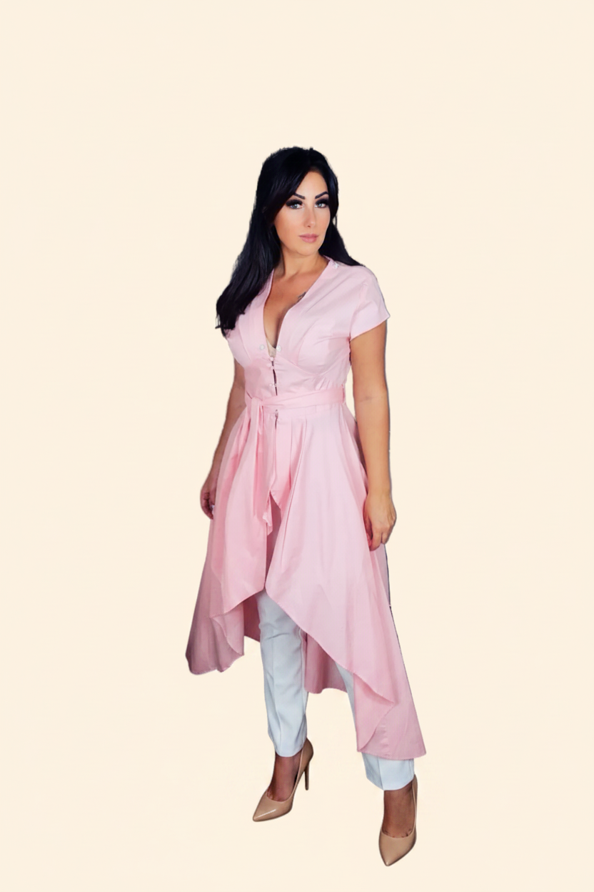 Blusa Lunga asimmetrica - Rosa