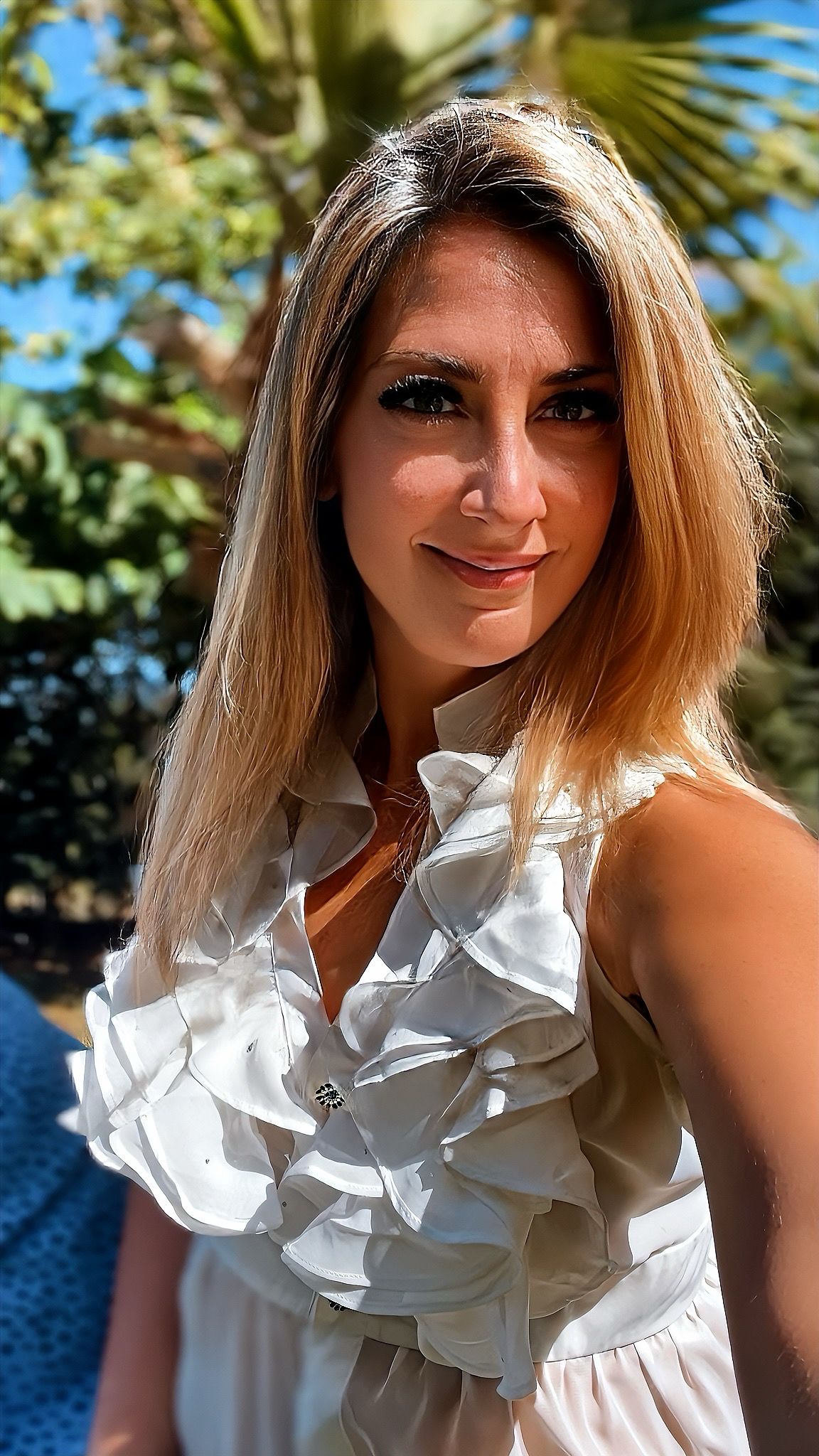 Ruffled Shirt - White
