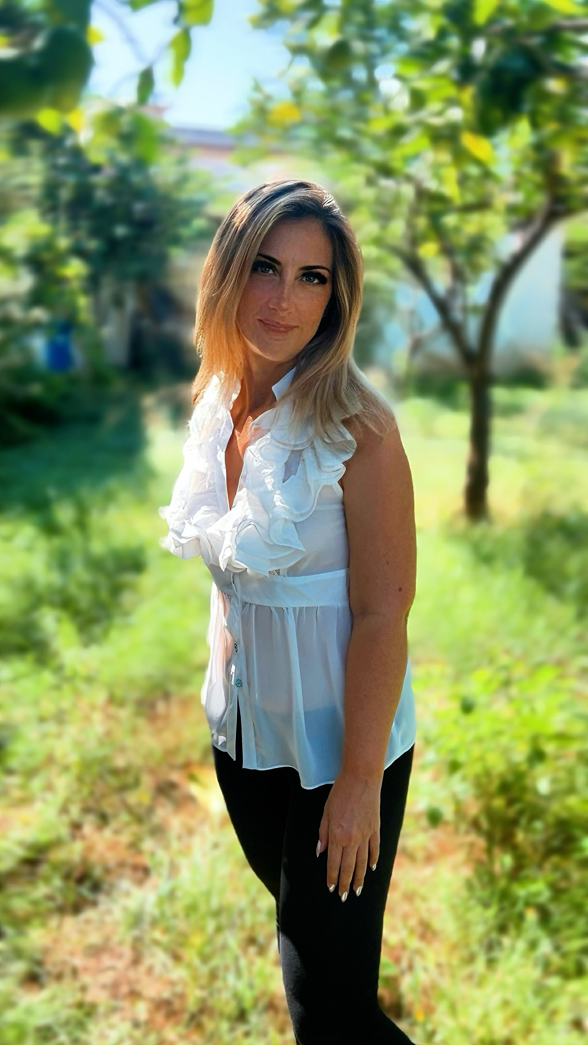 Ruffled Shirt - White