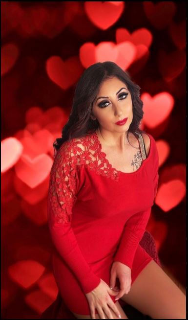 Pullover con intarsi e ricami - Rosso