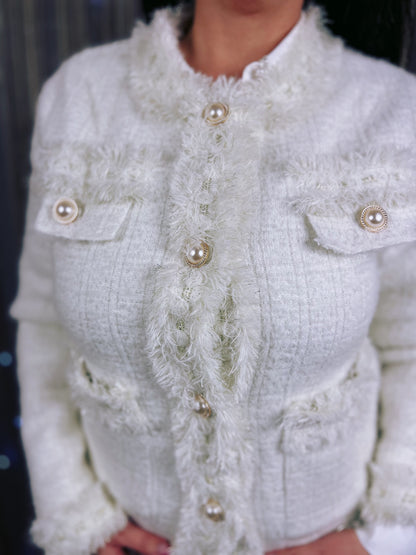 Lurex knitted jacket
