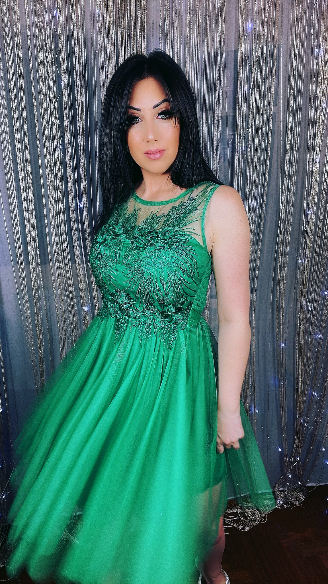 Elegant Tulle Dress - Green