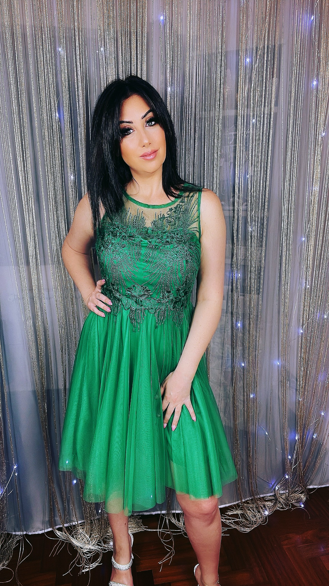 Elegant Tulle Dress - Green