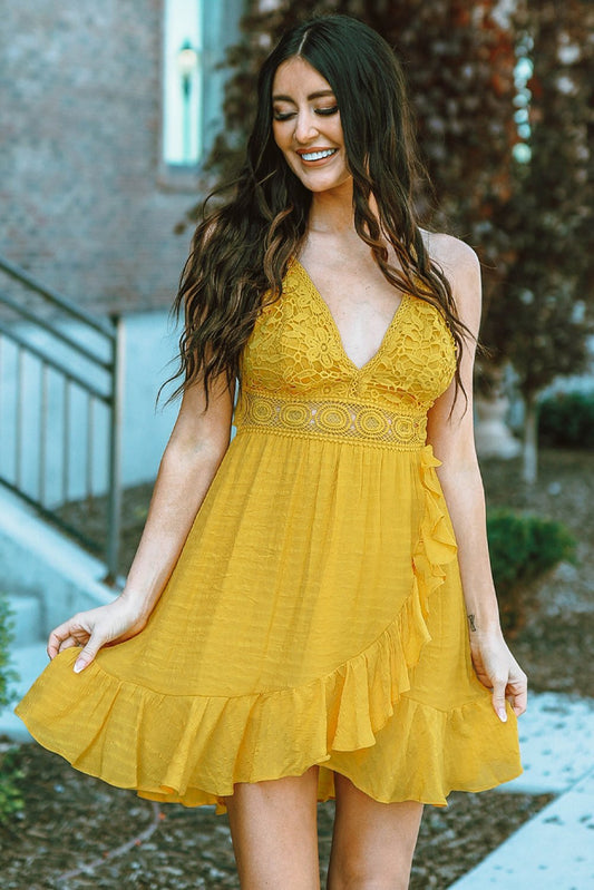Macramé Dress - Yellow