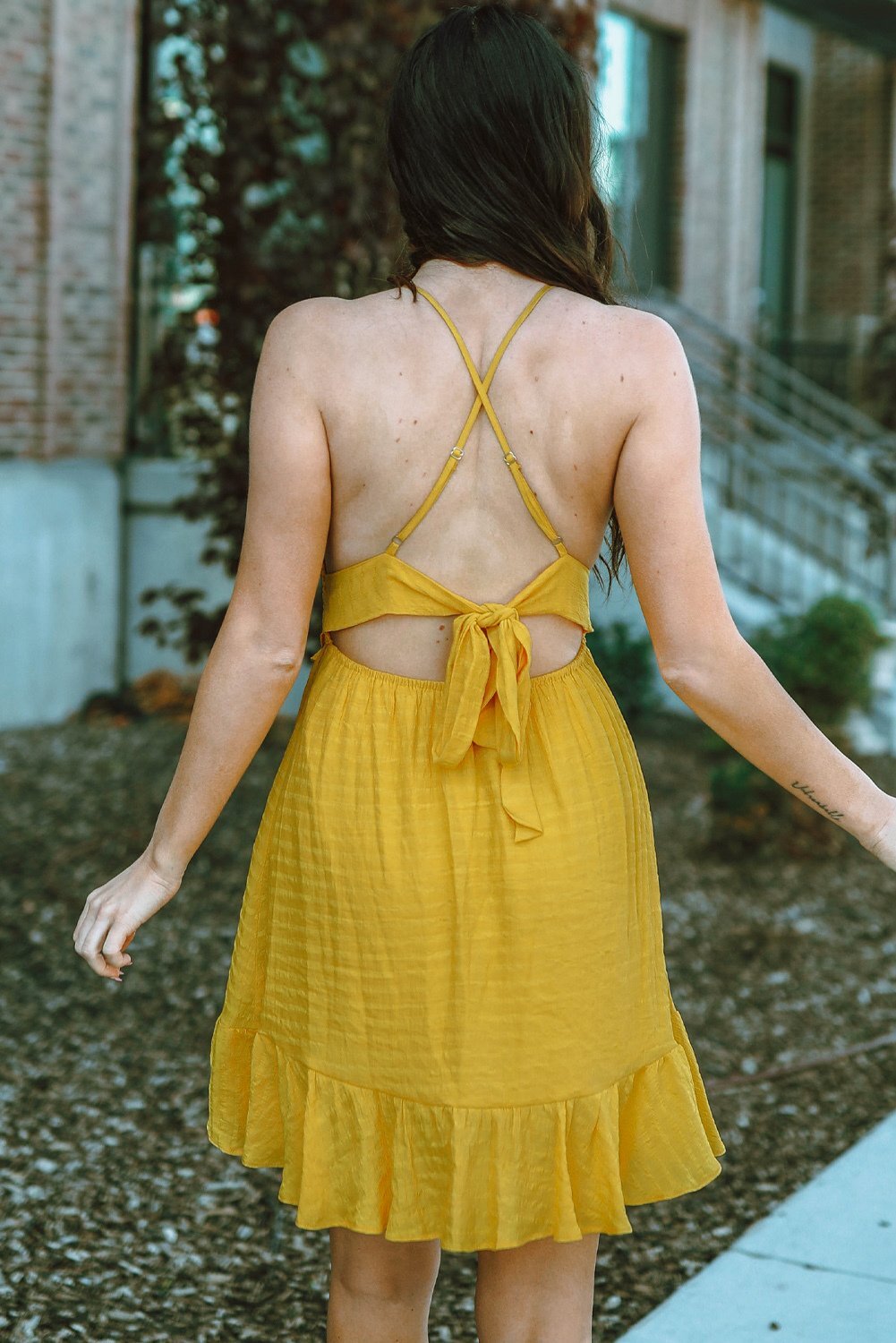 Macramé Dress - Yellow