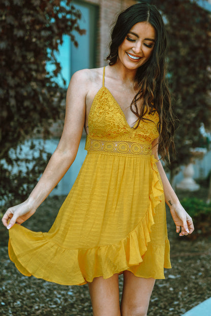 Macramé Dress - Yellow