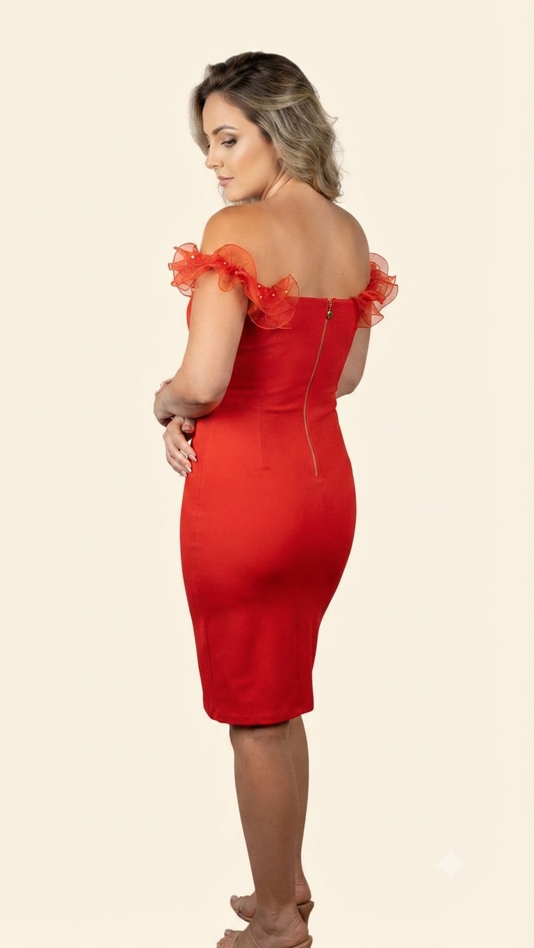 Sheath Dress - Red