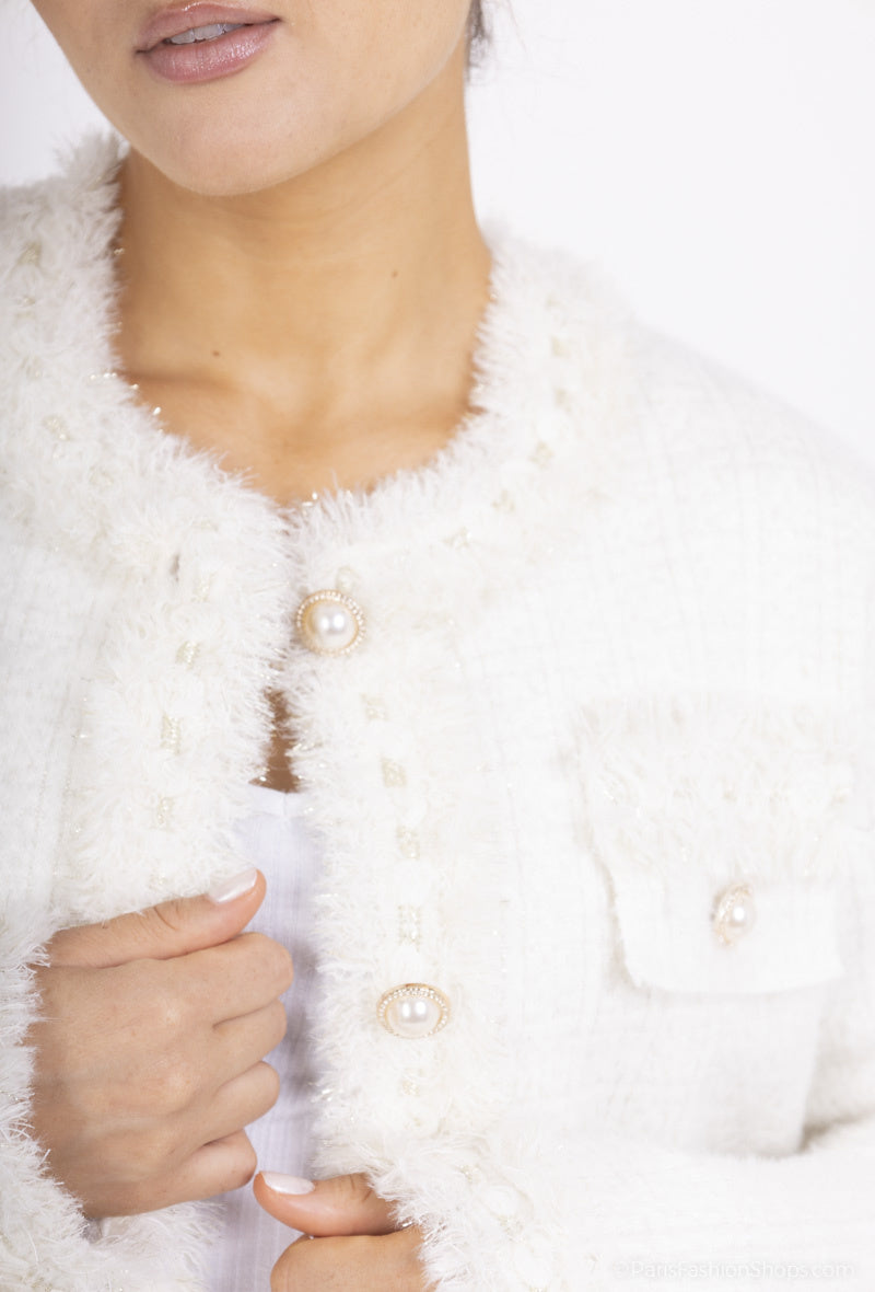 Lurex knitted jacket